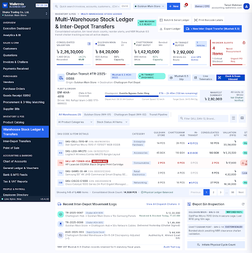 FlowERP (Factory SaaS) interface preview